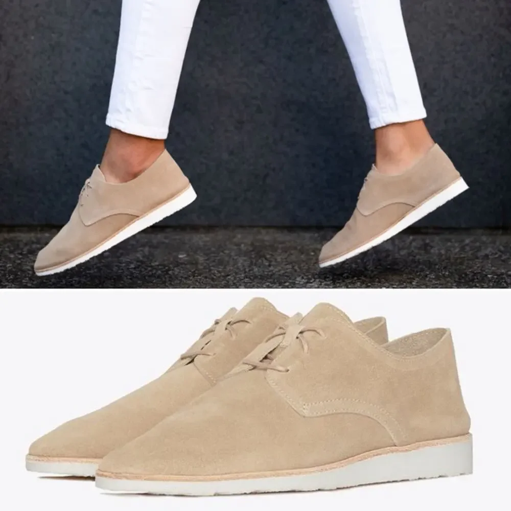 Nisolo Sedona Lightweight Derby Stone Suede Oxfords Women’s Shoes Leather 8.5 - Picture 10 of 10